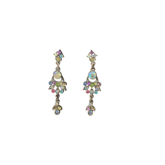 Sparkly Crystal Chandelier Earrings - Vintage Style - Picture 1 of 4